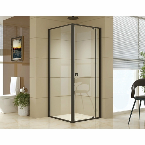 Front: (74~82) x 195cm Adjustable Semi Frameless Shower Screen in