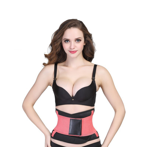 Women Body Shapers Waist Cincher Trimmer Pink XL