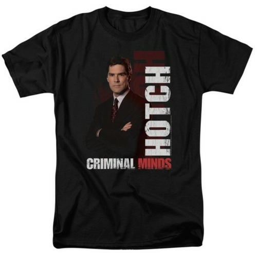 Trevco Criminal Minds-Hotch - Short Sleeve Adult 18-1 Tee - Black- 4X