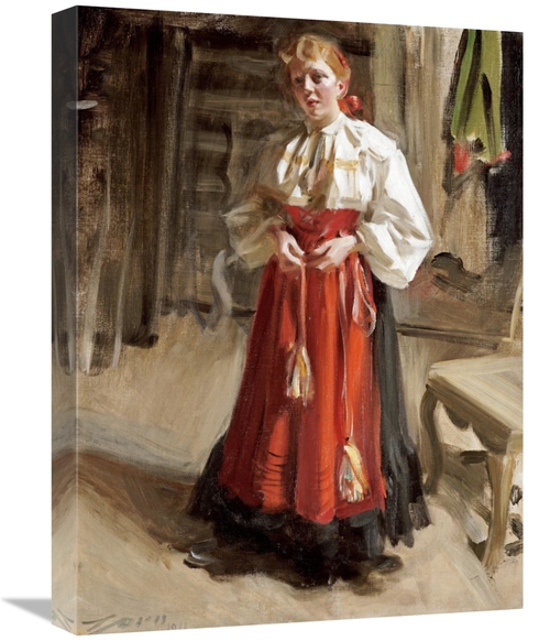 Global Gallery GCS-268694-22-142 22 in. Girl in Orsa Costume Art Print