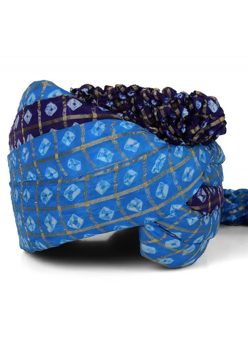 Men's Art Silk Turban/Pagri (Color-BLUE)