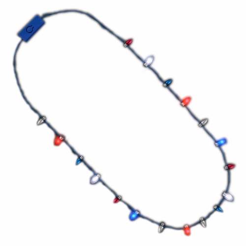 Blinkee 280000-PAT Patriotic 4th of July Mini Bulb Necklace