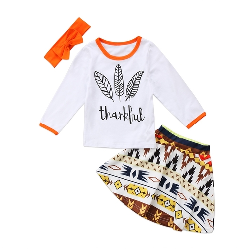 2017 Newborn Kids Baby Girls Thanksgiving Clothes