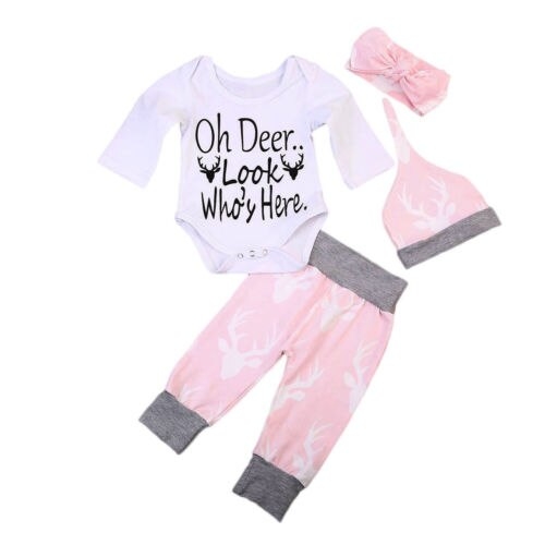  Newborn Baby Boy Girls Tops Romper+Long