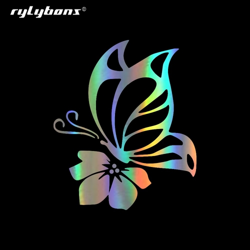 Rylybons DIY Butterfly With Flower Car Bumper
