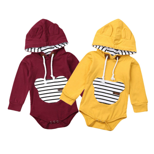 0 24M Toddler Baby Boy Girl Bodysuits Long Sleeve