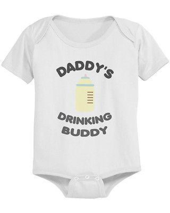 Daddy's Drinking Buddy Cotton Baby Bodysuit