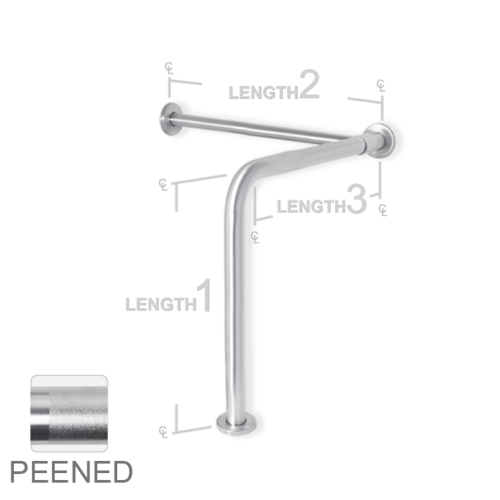 AJW UG20X-Q333028 33 X 30 X 28 In. Concealed Set Screw Flange Grab Bar