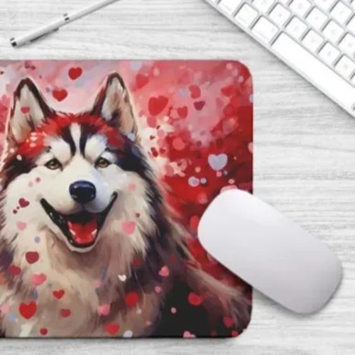 Main Sweetheart Dog Alaskan-Malamute Non-Slip Rubber Mousepad image