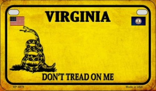 Smart Blonde MP-8878 7 x 4 in. Virginia Do Not Tread Novelty Metal Mot