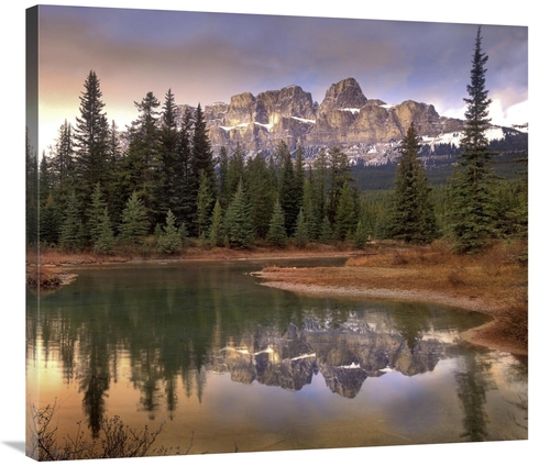 Global Gallery GCS-396999-36-142 36 in. Castle Mountain & Boreal Fores