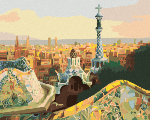 Paint by Numbers - VIEW OF BARCELONA FROM PARK GUELL