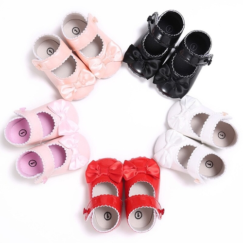 Baby Girl Shoes Princess Pu Leather Bow First