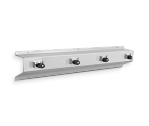 AJW UJ13D 60 In. Mop Holder Strip & Shelf- 6 Holders - Surface Mounted