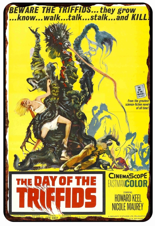 Horror Film Day of Triffads  Poster Metal 8 x 12 inch Tin Sign (