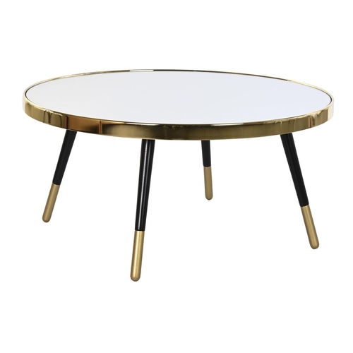 Centre Table DKD Home Decor Glamour Golden Silver Steel Mirror 82,5 x