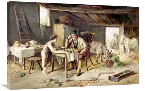 Global Gallery GCS-268147-36-142 36 in. Game of Draughts Art Print - C