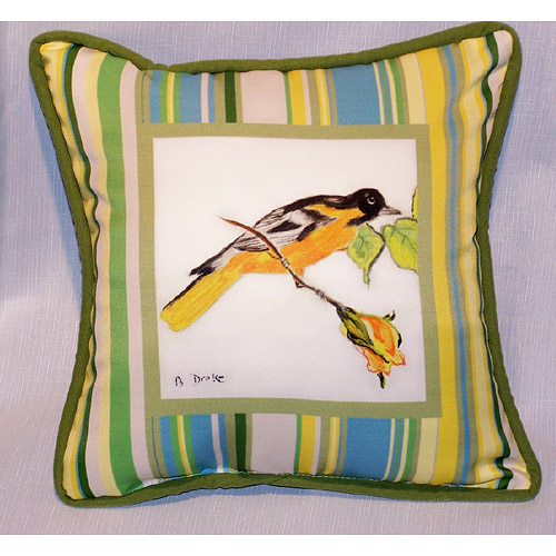 Betsy Drake SN403 Oriel Small Outdoor-Indoor Pillow 12"x12"