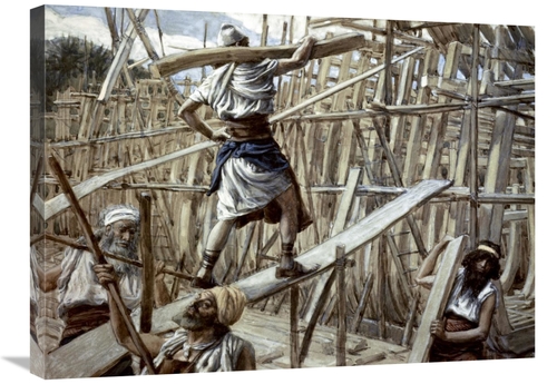 Global Gallery GCS-280237-30-142 30 in. Building of the Ark Art Print 