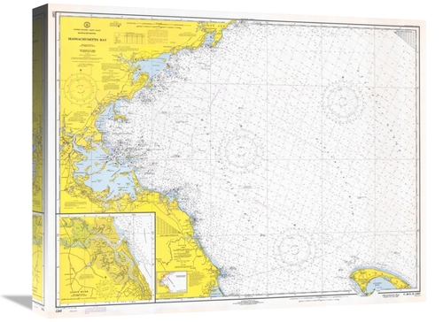 Global Gallery GCS-450519-22-142 22 in. Nautical Chart - Massachusetts