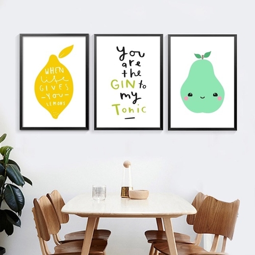 Kitchen Nordic Canvas Prints Wall Art Decor -