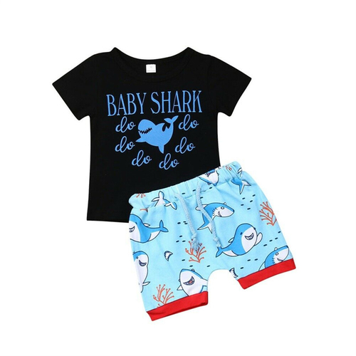 2pcs Toddler Baby Boy Cotton T shirt Top+Pants