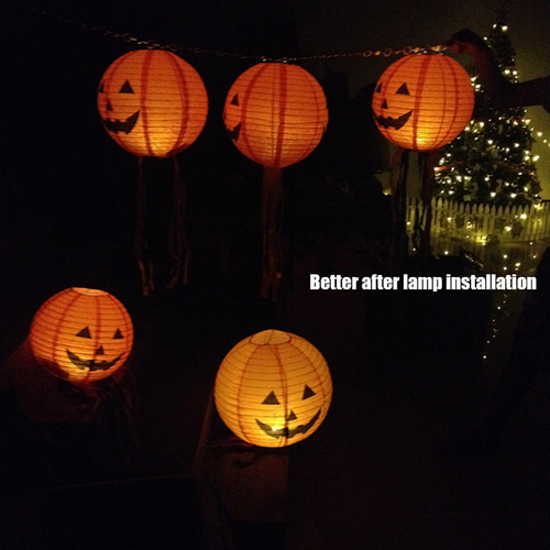 40cm Halloween Paper Pumpkin Hanging Lantern