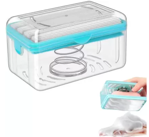 2-In-1 Portable Laundry Rolling Soap Box Soap Bar Dispenser