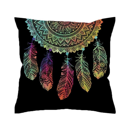 Dreamcatcher Cushion Cover Feathers Pillow Case