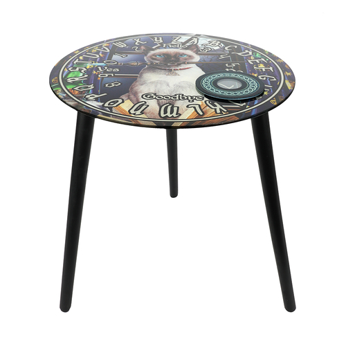 Hocus Pocus Glass Spirit Board Table by Lisa Parker