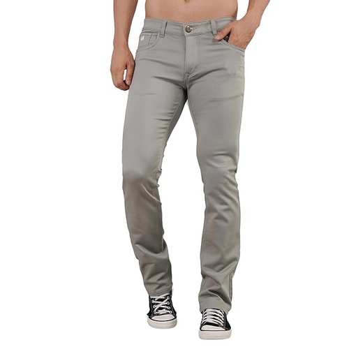 Men's Mid Rise Cotton Denim Jeans (Size-XL) (Color-GREY)