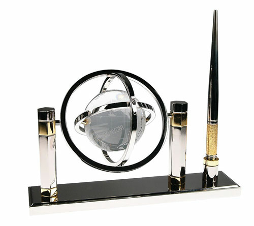 Bluestone Designs W352 Crystal Globe Pen Stand