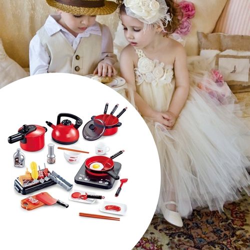 36pcs Cookware Kitchen Toys Faked Education