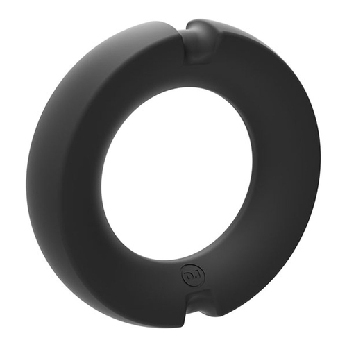 Hybrid Silicone Covered Metal Cock Ring - 35mm