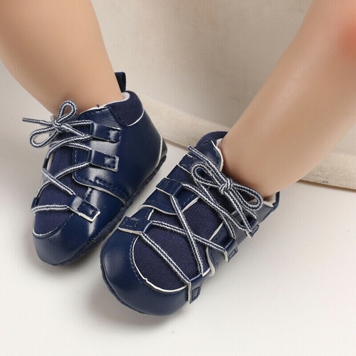 Toddler Girls Boys Leather Crib Shoes