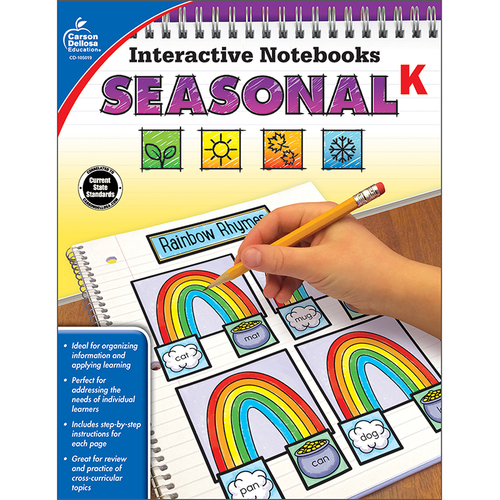 Carson Dellosa CD-105019 Interactive Notebooks Seasonal Resource Book 