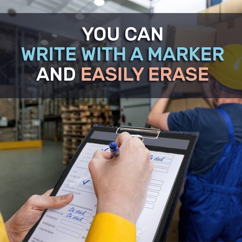 5 Pack Job Ticket Holders 9x12 Dry Erase Shop Holder Order Pockets