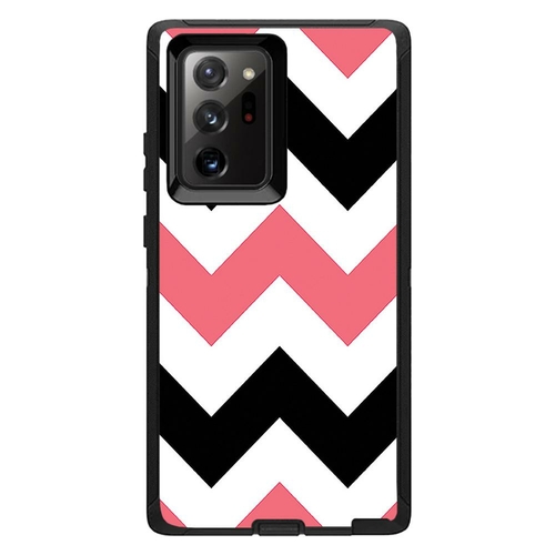 MightySkins OTDSAGNO20UL-Black Pink Chevron Skin for Otterbox Defender