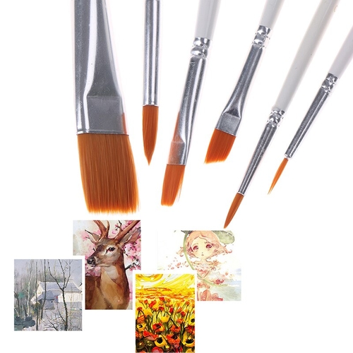 Set Painting Brushes Hand painted Drawing Art