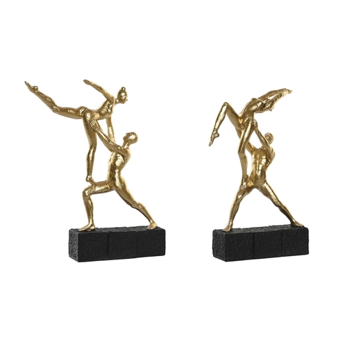 Decorative Figure DKD Home Decor 21 x 5,5 x 25,5 cm Black Golden