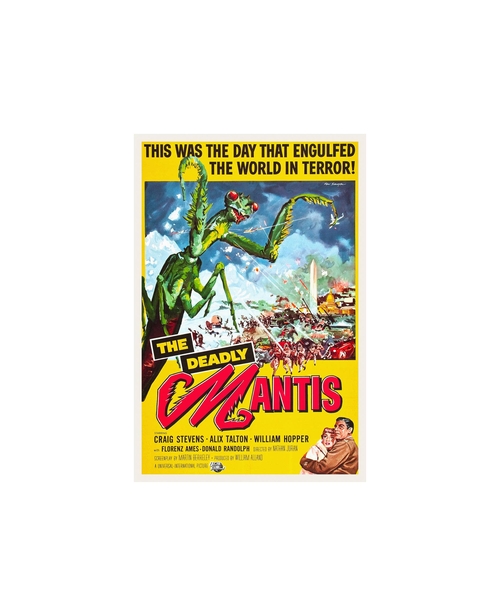 The Deadly Mantis Monster Movie Poster 8 x 12 inch Tin Sign