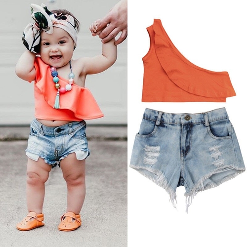 2018 Fashion Cute Summer 2PCS Sets Toddler Baby