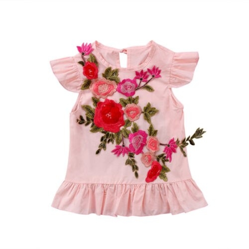 2018 Infant Kids Baby Girls Princess Floral Rose