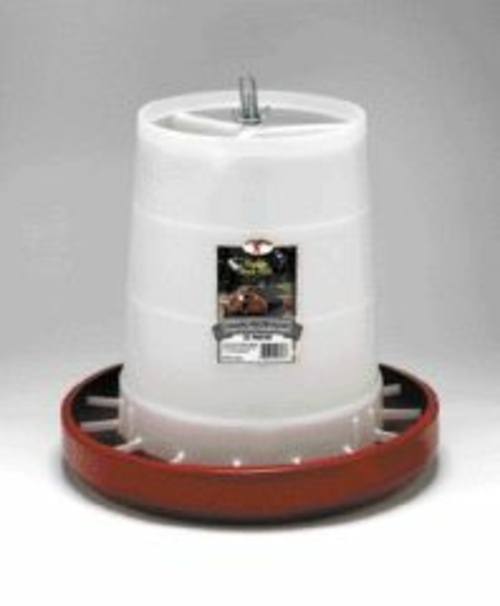 Miller Hanging Poultry Feeder White Red 22 Pound - PHF22