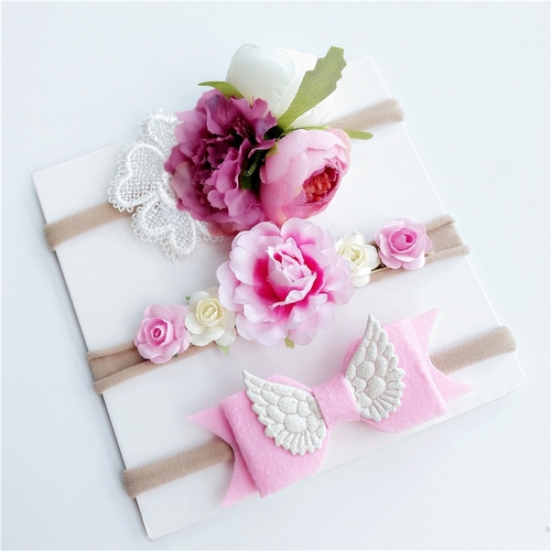 3pcs/lot Kids Baby Girl Flower Headband