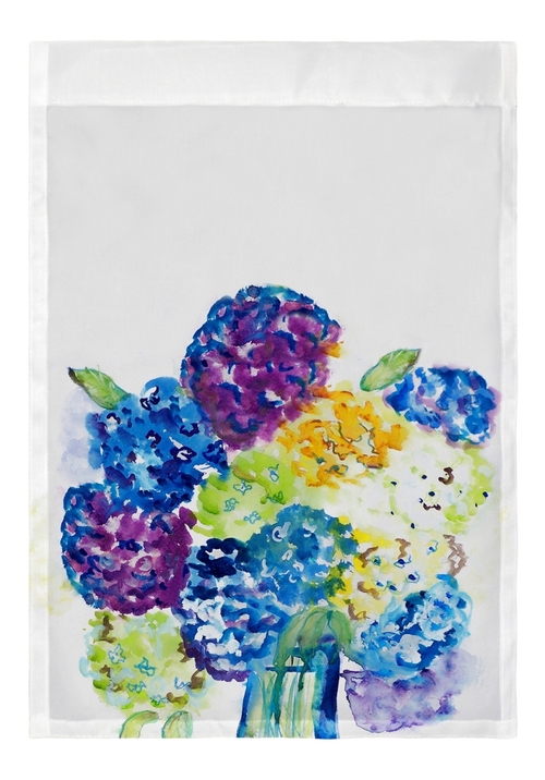 Betsy Drake FL022 Hydrangea Flag - 12.5 x 18 in.