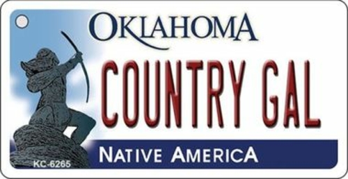 Smart Blonde M-6265 Country Gal Oklahoma License Plate Metal Magnet