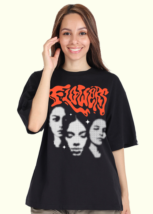 Flowers Women Oversized Printed T-Shirt | Shop Now | MontClair