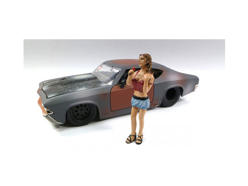 Look Out Girl Monica Figure For 1:24 Scale Diecast Car Models by