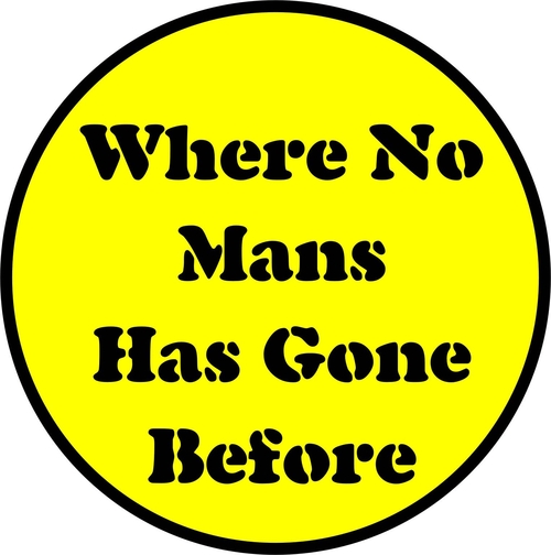 3 Inch Cloth Patch Where No Man Has Gone Before Space Ship